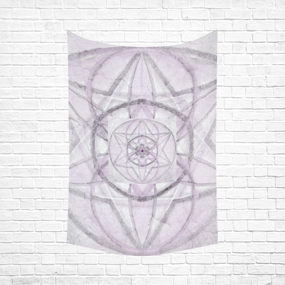 Protection- transcendental love by Sitre haim Cotton Linen Wall Tapestry 60"x 90"