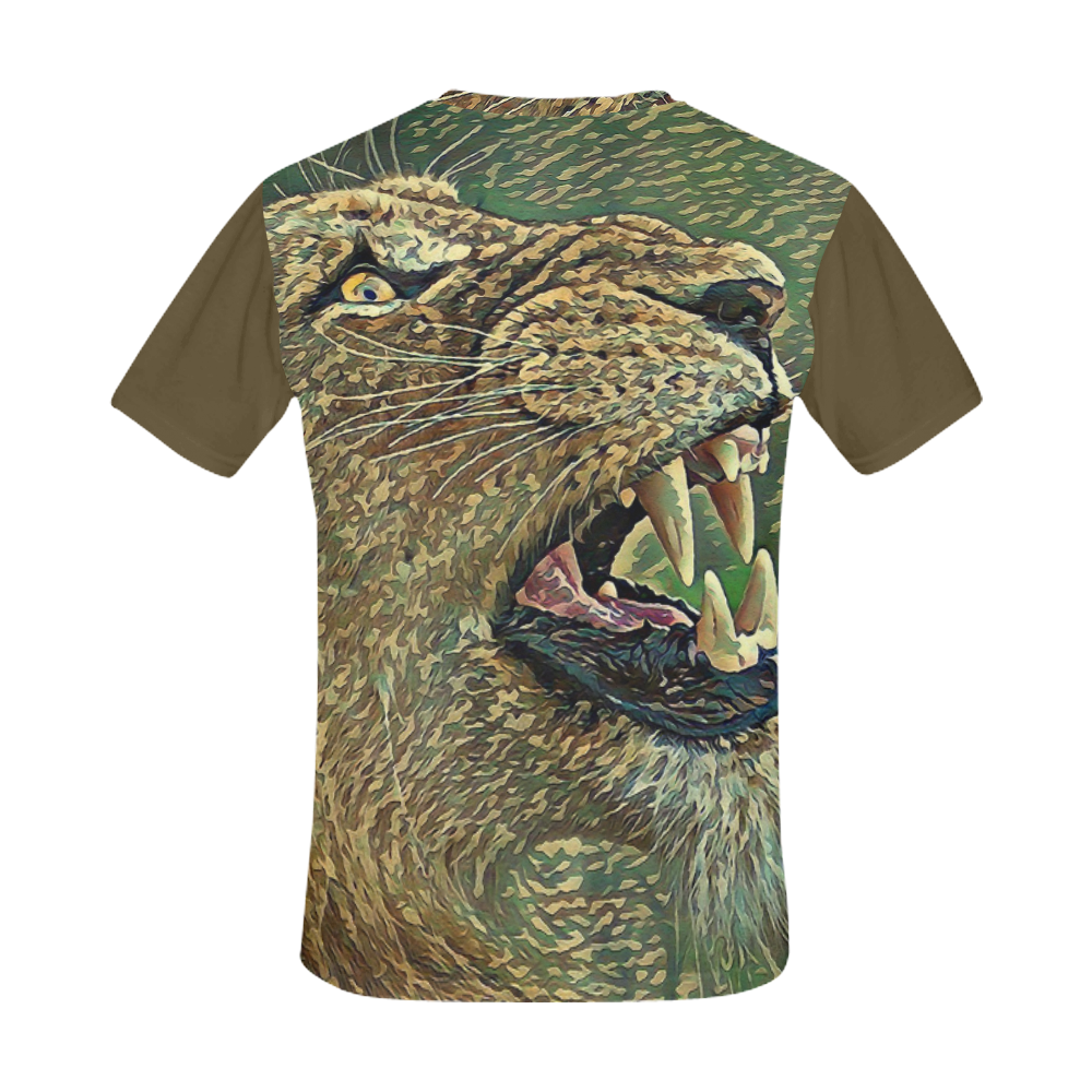 CAMOUFLAGE LION OR LIONESS II All Over Print T-Shirt for Men (USA Size) (Model T40)