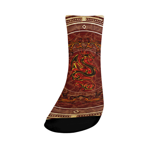Awesome draogn, red colors Crew Socks