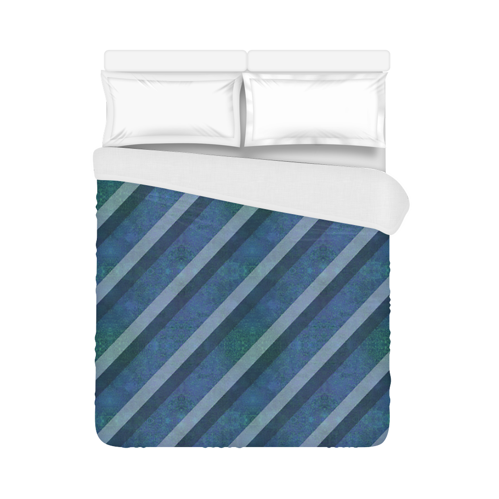 blue-stripped-pattern Duvet Cover 86"x70" ( All-over-print)