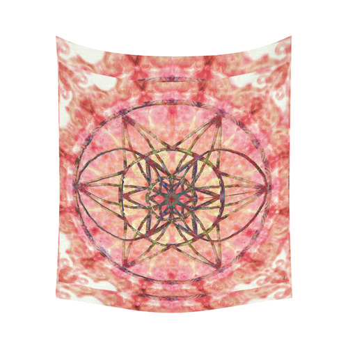 protection- vitality and awakening by Sitre haim Cotton Linen Wall Tapestry 60"x 51"