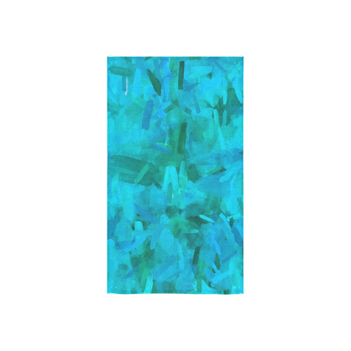 splash painting abstract texture in blue and green Custom Towel 16"x28"