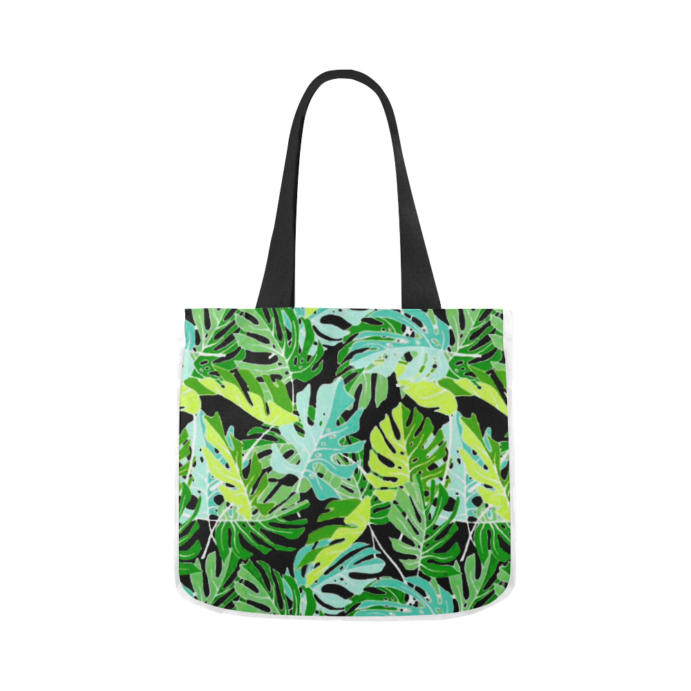 Tropical Leaves Floral Pattern Canvas Tote Bag 02 Model 1603 (Two sides ...