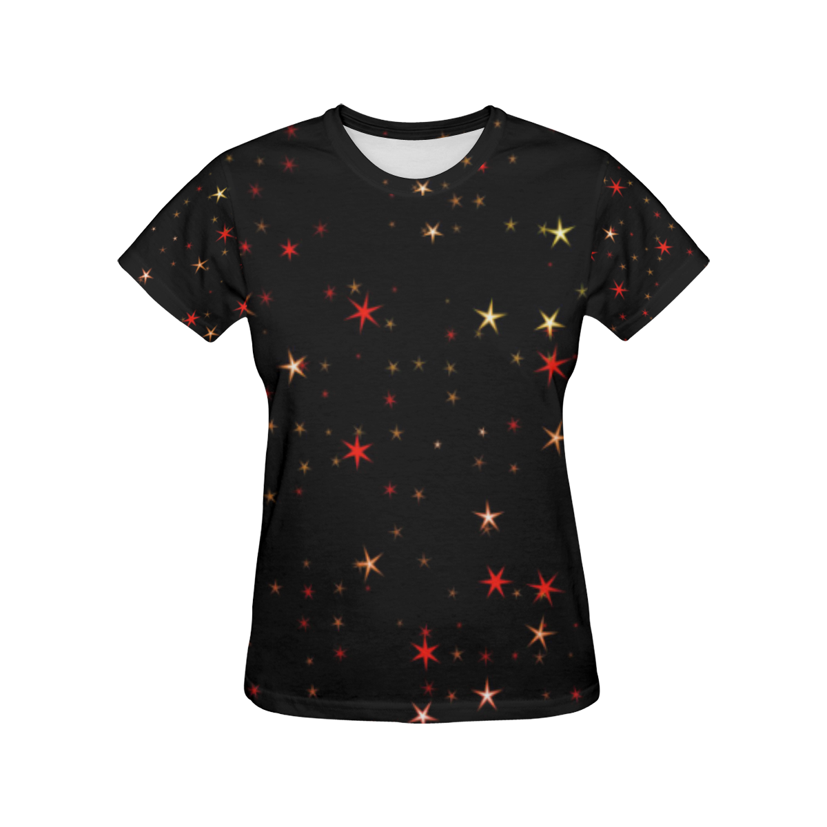 Awesome allover Stars 02B by FeelGood All Over Print T-Shirt for Women (USA Size) (Model T40)