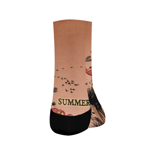 Summer design with flamingo Crew Socks