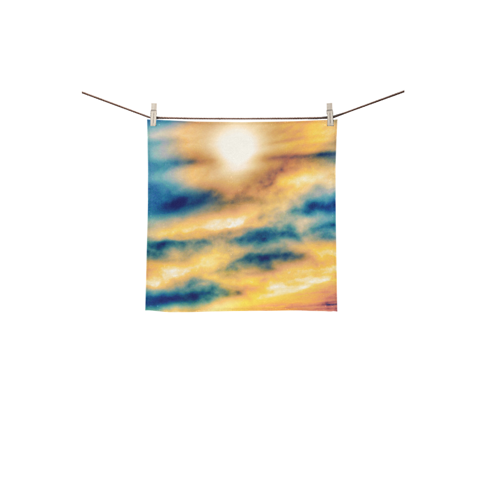 beautiful cloudy sunset sky in summer Square Towel 13“x13”