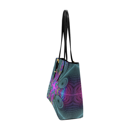 Mandala From Center Colorful Fractal Art With Pink Euramerican Tote Bag/Large (Model 1656)