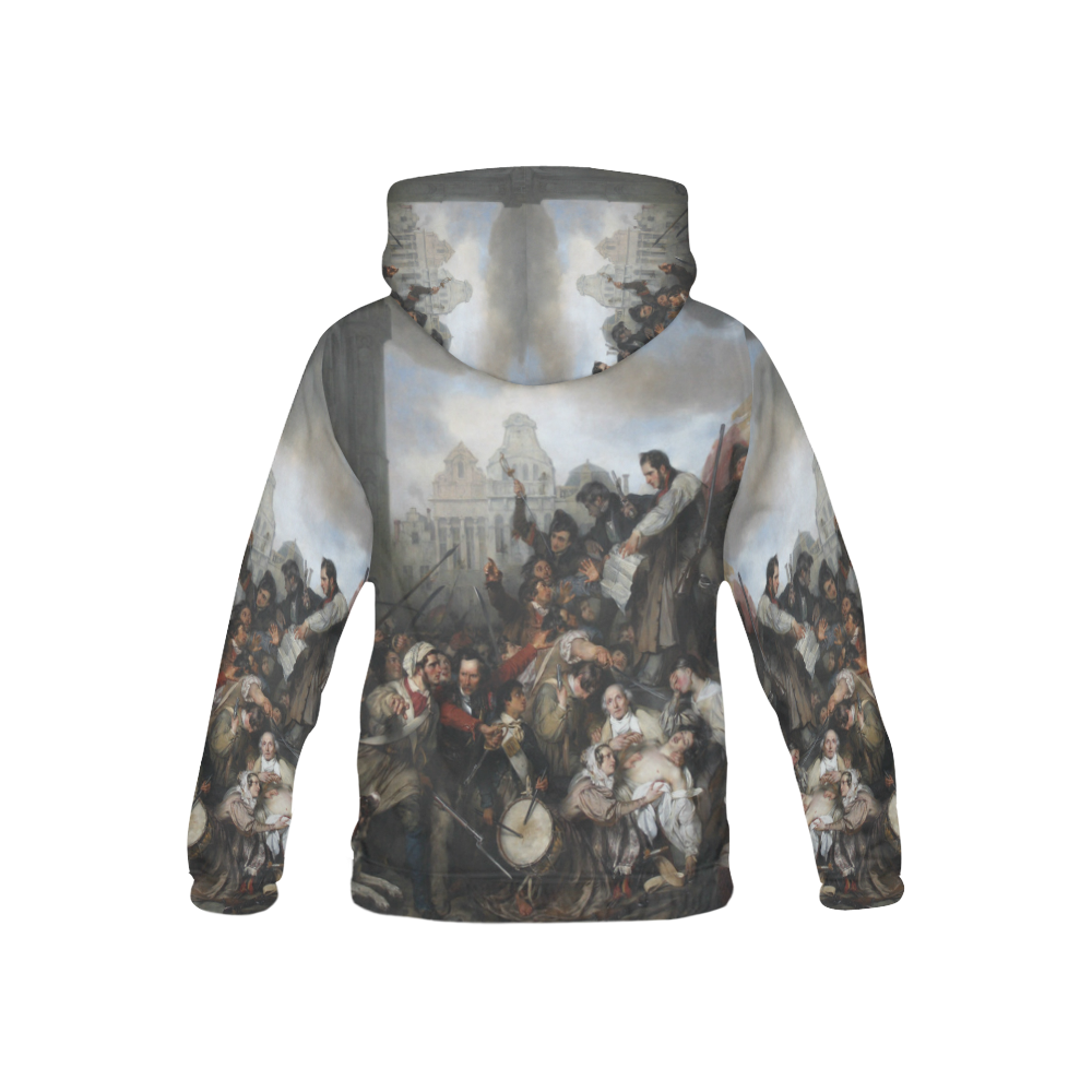 Episode of the September Days 1830 (on the Grand P All Over Print Hoodie for Kid (USA Size) (Model H13)