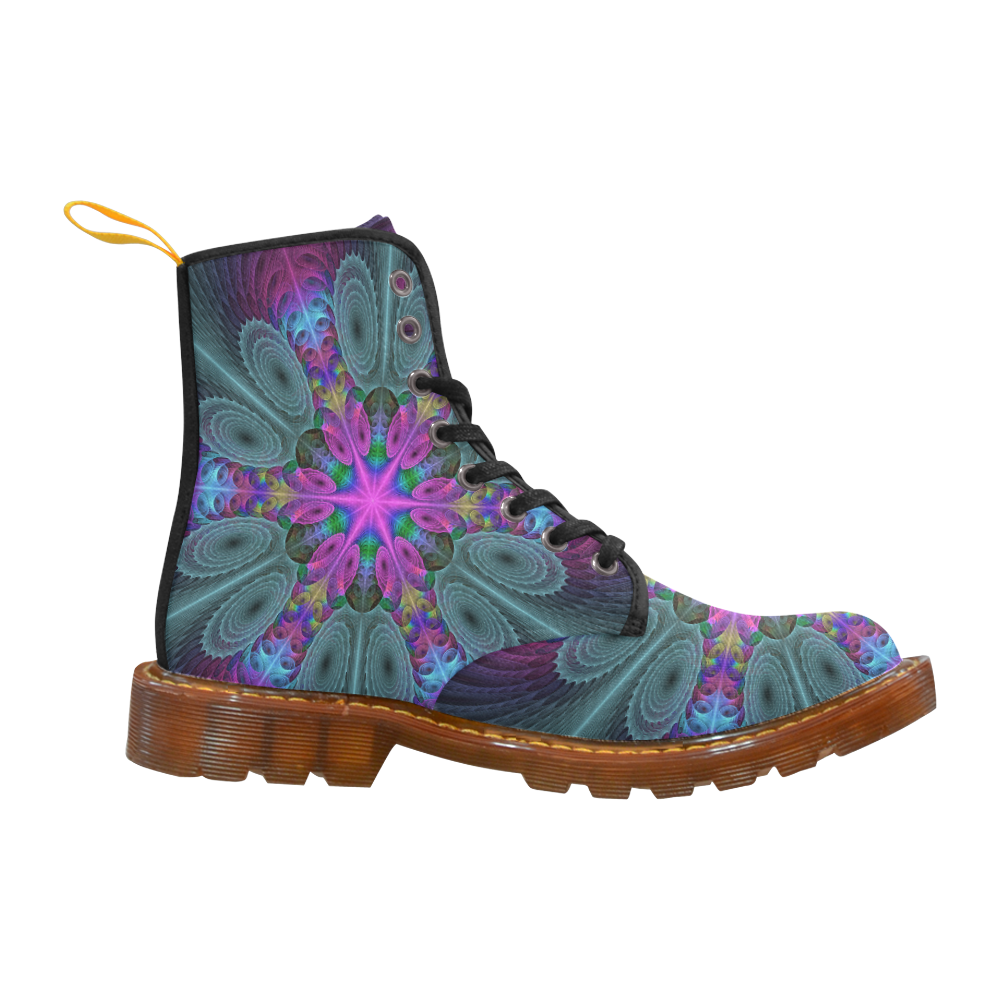 Mandala From Center Colorful Fractal Art With Pink Martin Boots For Men Model 1203H