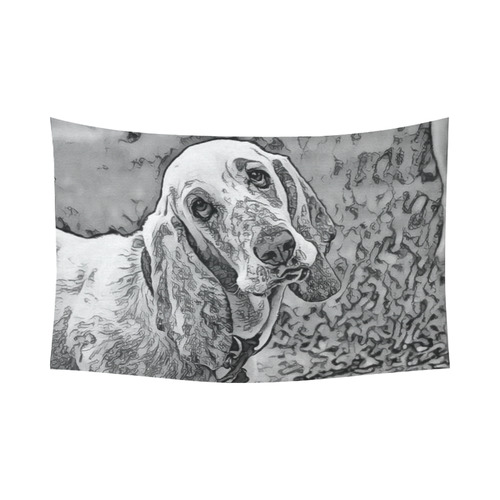 Impressivet Animal - Dog by JamColors Cotton Linen Wall Tapestry 90"x 60"