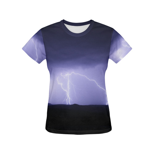 purple wrath All Over Print T-Shirt for Women (USA Size) (Model T40)