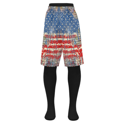 Men's USA Flag Drip Print Shorts Men's Swim Trunk (Model L21)