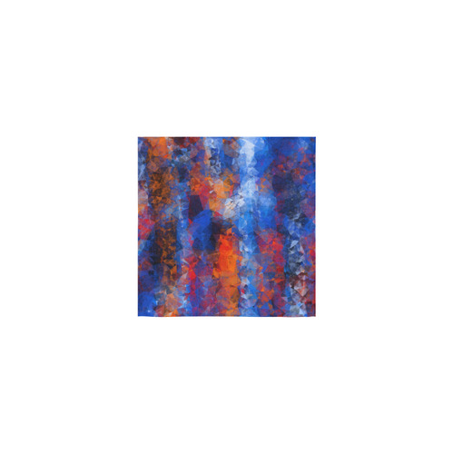 psychedelic geometric polygon shape pattern abstract in red orange blue Square Towel 13“x13”
