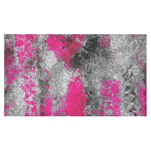 vintage psychedelic painting texture abstract in pink and black with noise and grain Cotton Linen Tablecloth 60"x 104"
