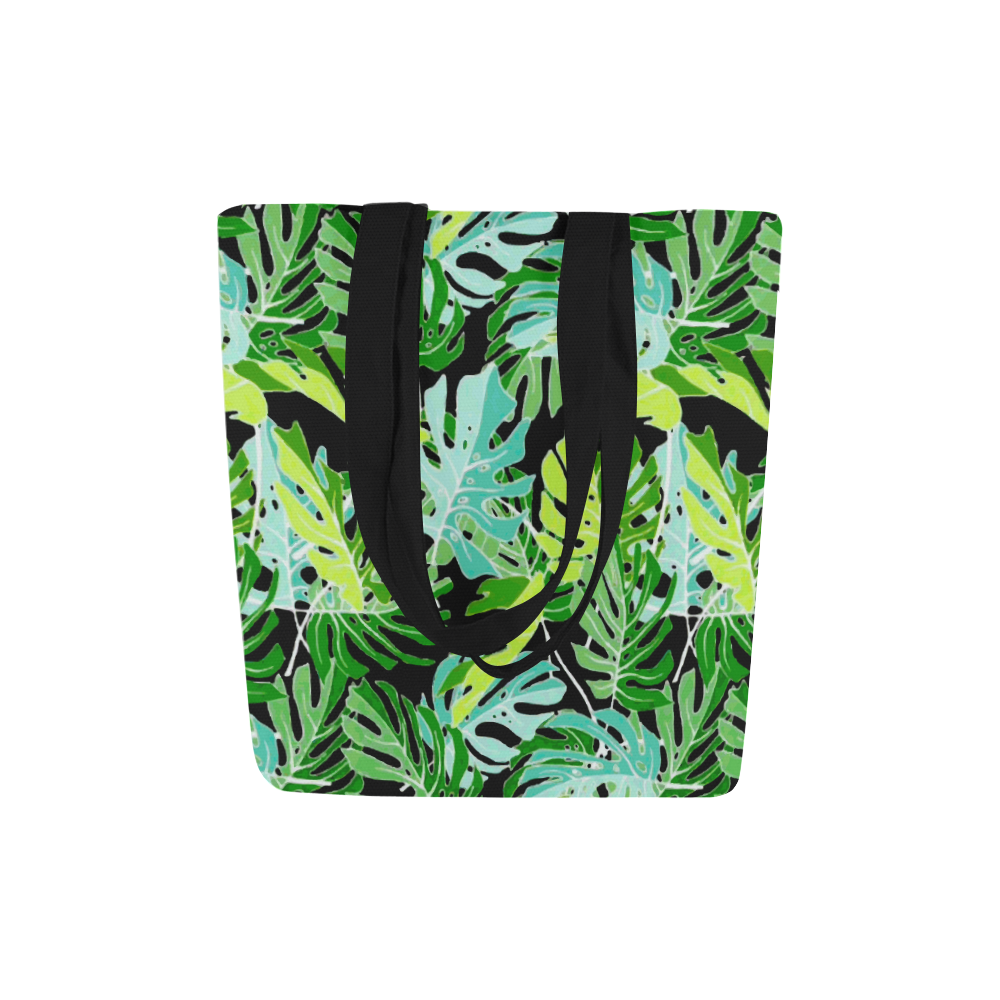 Tropical Leaves Floral Pattern Canvas Tote Bag (Model 1657) | ID: D1677365