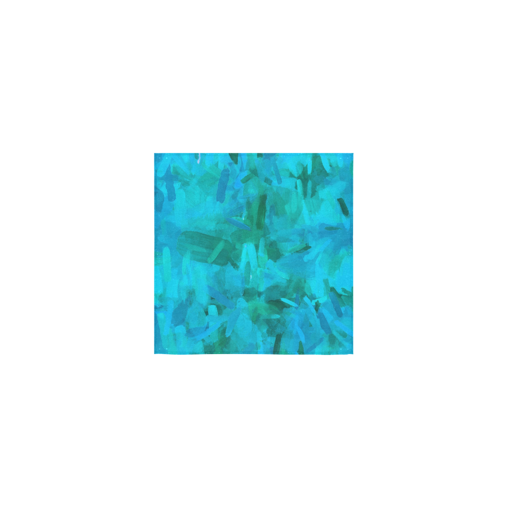 splash painting abstract texture in blue and green Square Towel 13“x13”