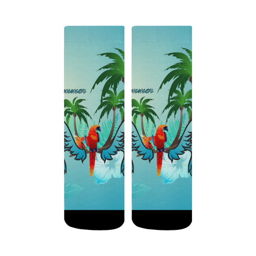 Cute parrot with wings Crew Socks