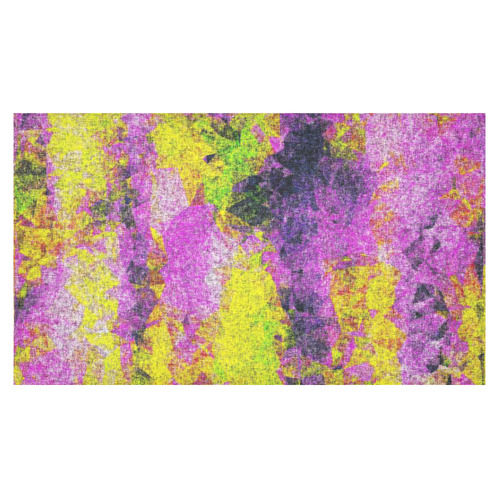 vintage psychedelic painting texture abstract in pink and yellow with noise and grain Cotton Linen Tablecloth 60"x 104"