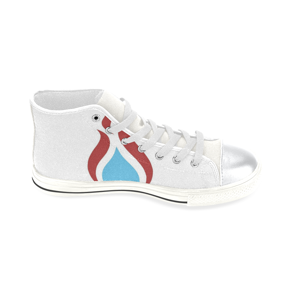 Fayah Fit White High Top Canvas Shoes for Kid (Model 017)