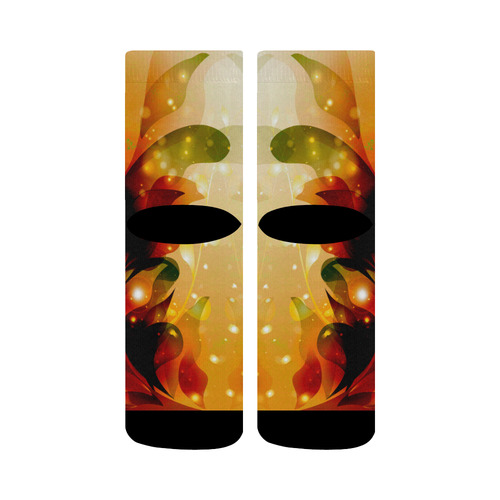 Awesome abstract flowers Crew Socks