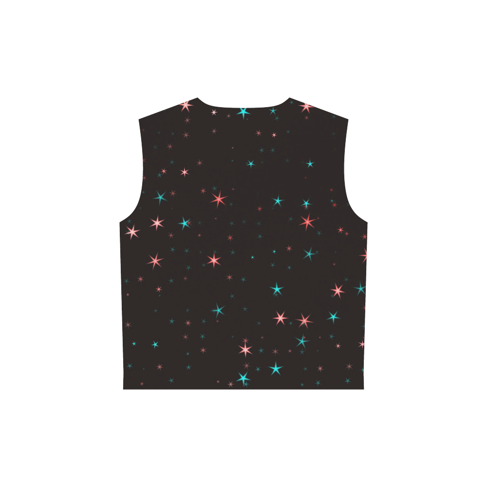 Awesome allover Stars 02F by FeelGood All Over Print Sleeveless Hoodie for Women (Model H15)