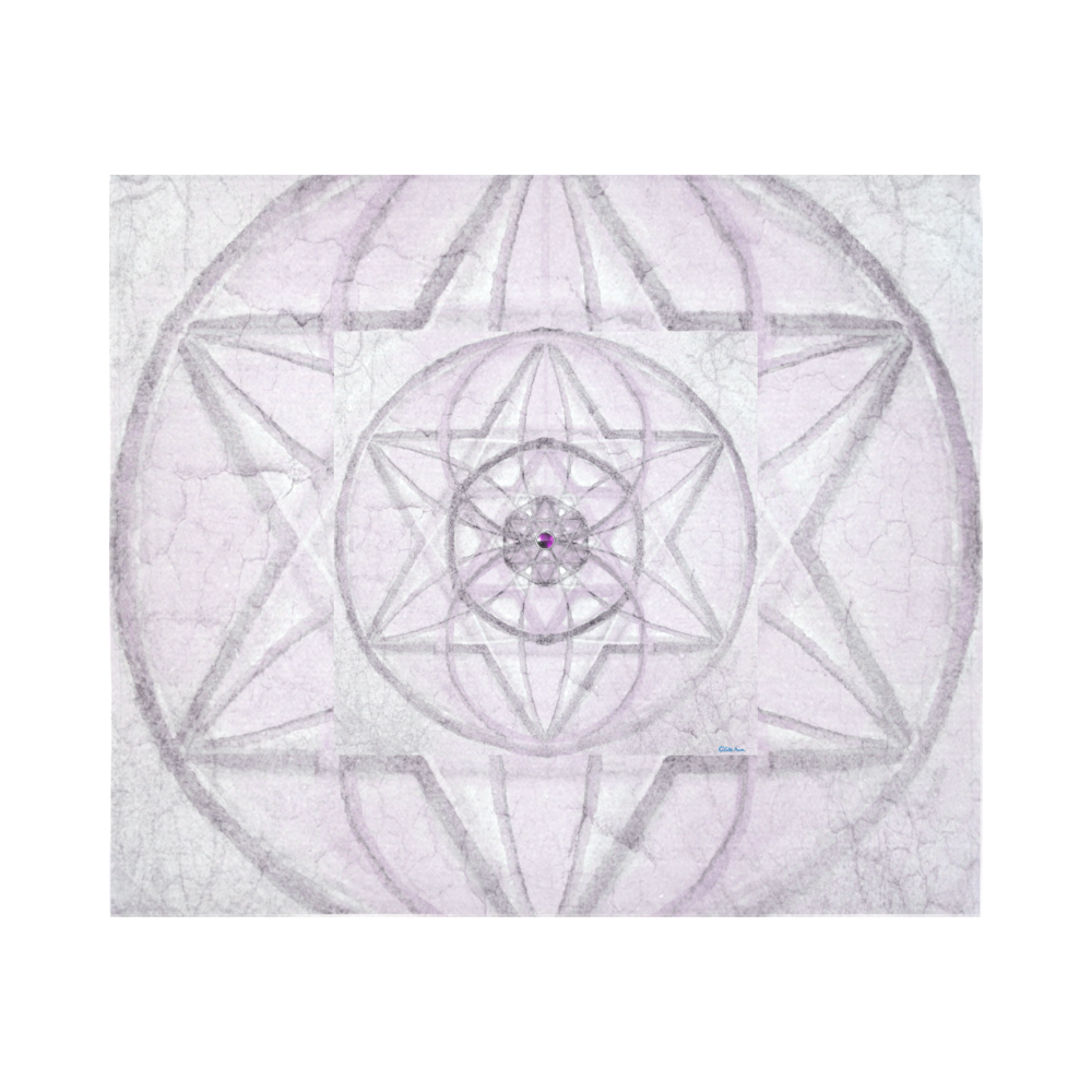 Protection- transcendental love by Sitre haim Cotton Linen Wall Tapestry 60"x 51"