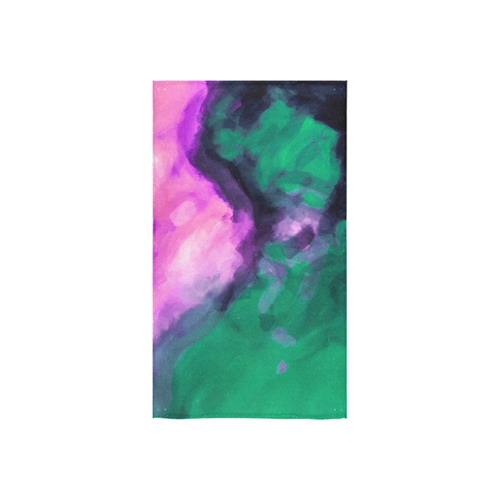psychedelic splash painting texture abstract background in green and pink Custom Towel 16"x28"