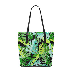 Tropical Leaves Floral Pattern Euramerican Tote Bag/Small (Model 1655)