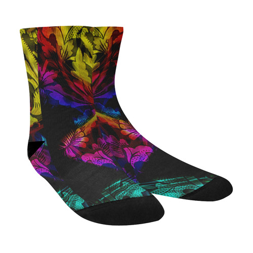 Abstract floral design Crew Socks