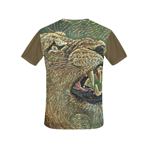 CAMOUFLAGE LION OR LIONESS All Over Print T-Shirt for Women (USA Size) (Model T40)