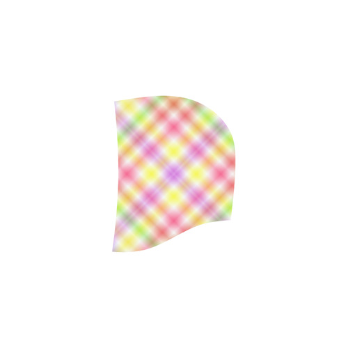 Multicolored Pastel Rainbow Tartan Plaid All Over Print Sleeveless Hoodie for Women (Model H15)