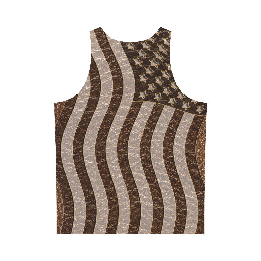 Leather-Look USA All Over Print Tank Top for Men (Model T43)