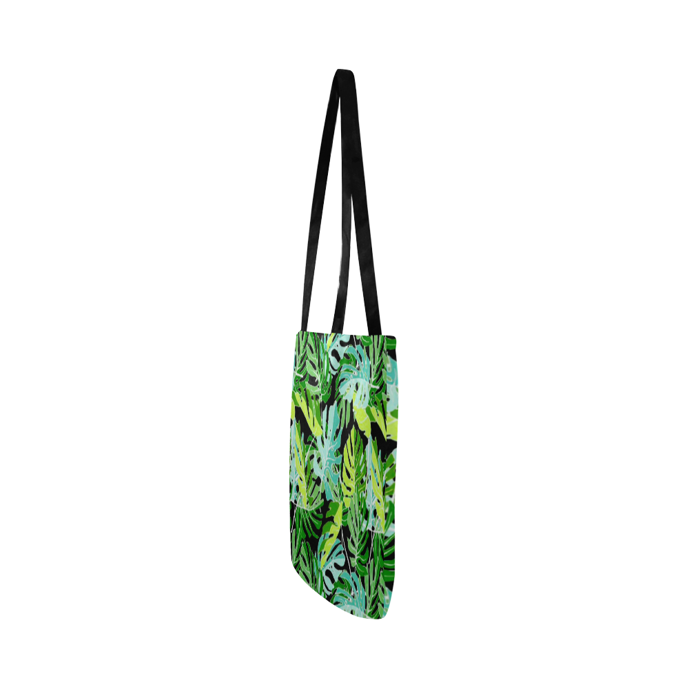 Tropical Leaves Floral Pattern Reusable Shopping Bag Model 1660 (Two ...