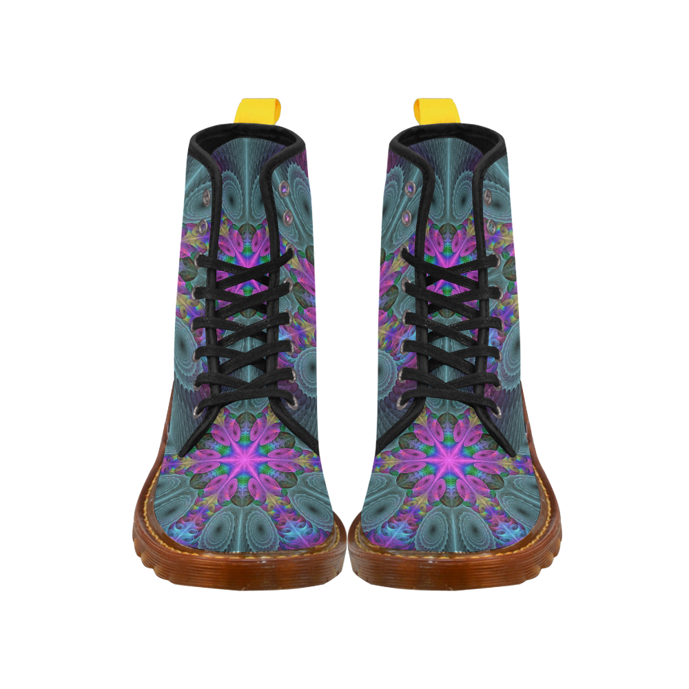 Mandala From Center Colorful Fractal Art With Pink Martin Boots For Men Model 1203H