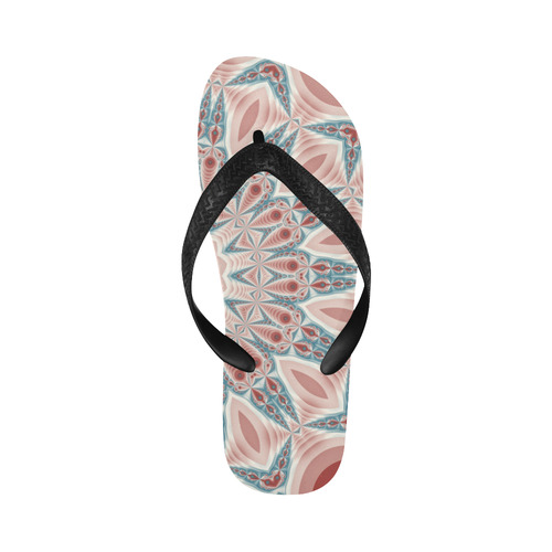 Modern Kaleidoscope Mandala Fractal Art Graphic Flip Flops for Men/Women (Model 040)