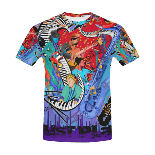 Jazz Festival T shirt By Juleez All Over Print T-Shirt for Men (USA Size) (Model T40)