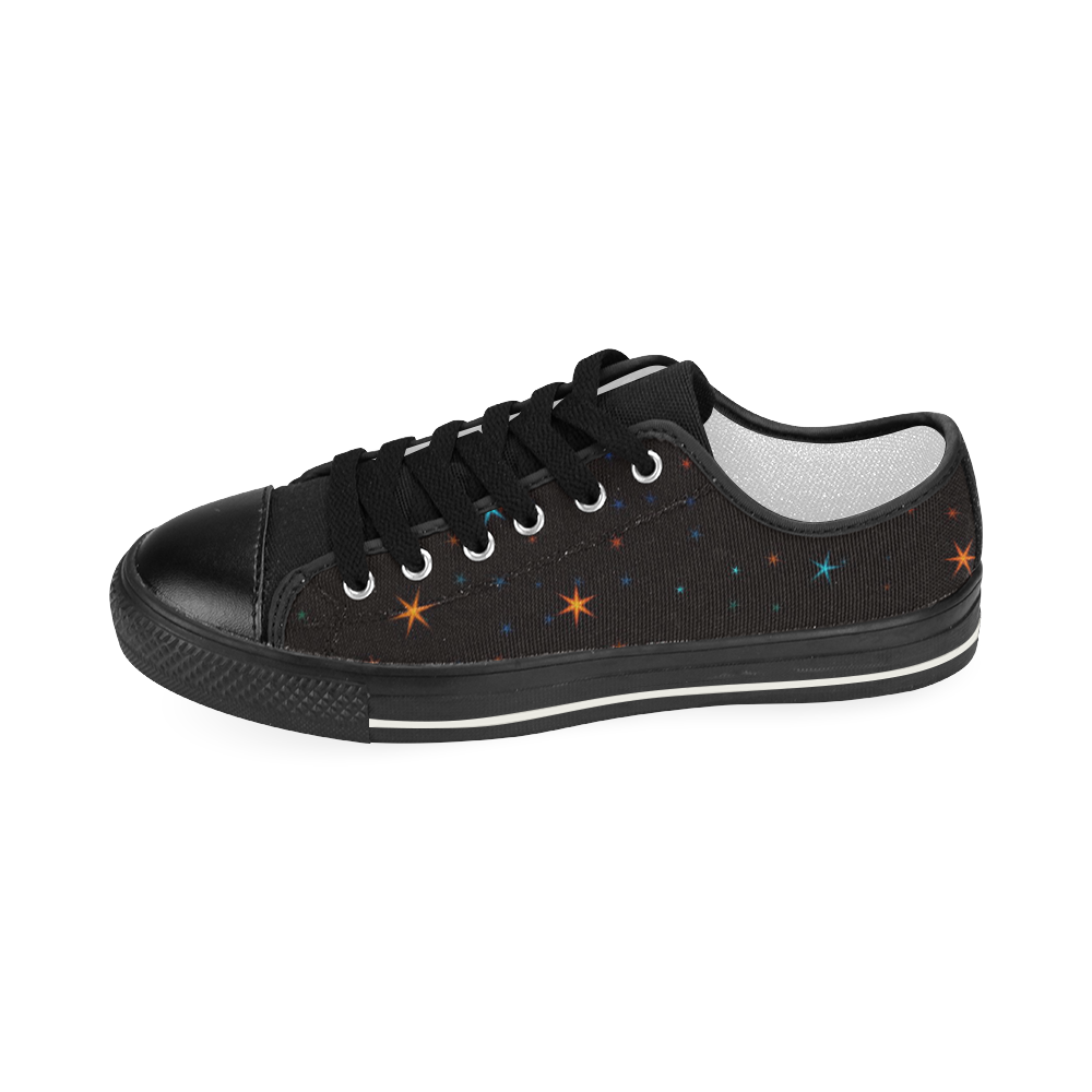 Awesome allover Stars 02E by FeelGood Women's Classic Canvas Shoes (Model 018)