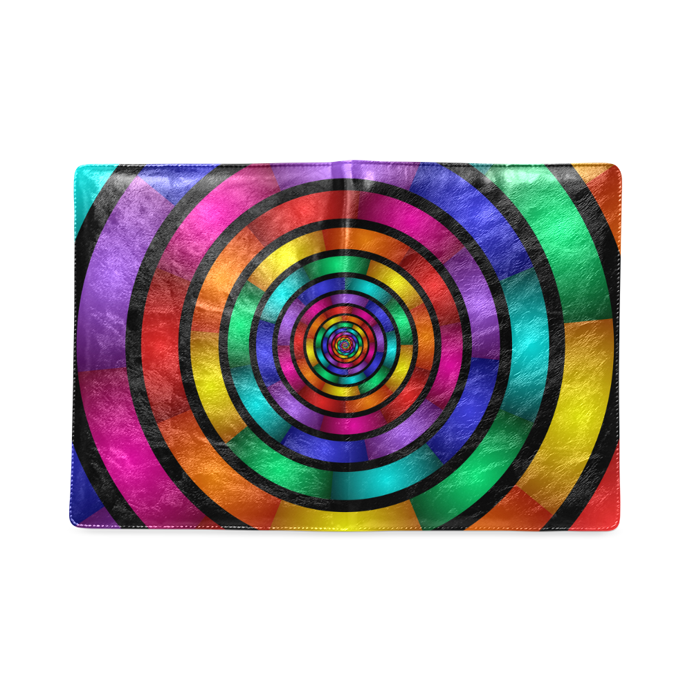 Round Psychedelic Colorful Modern Fractal Graphic Custom NoteBook B5