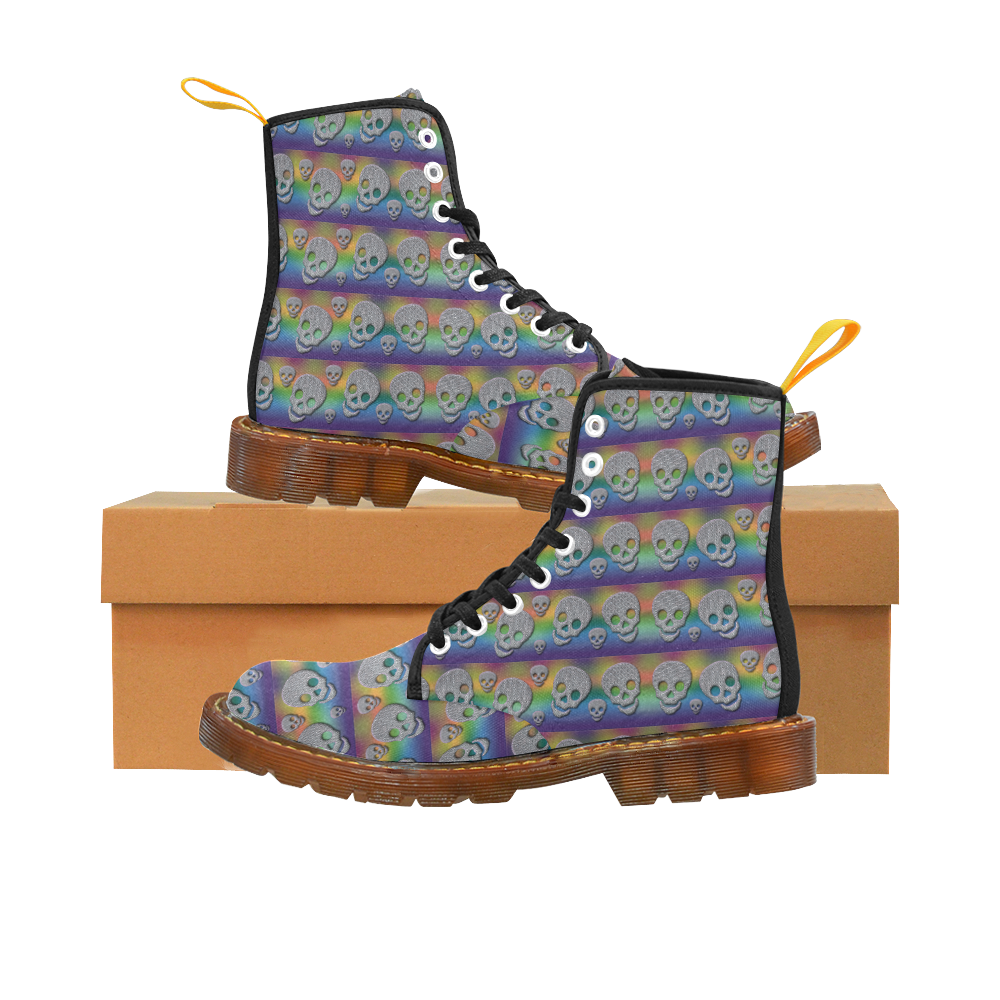 SKULLS MULTICOLR Martin Boots For Women Model 1203H