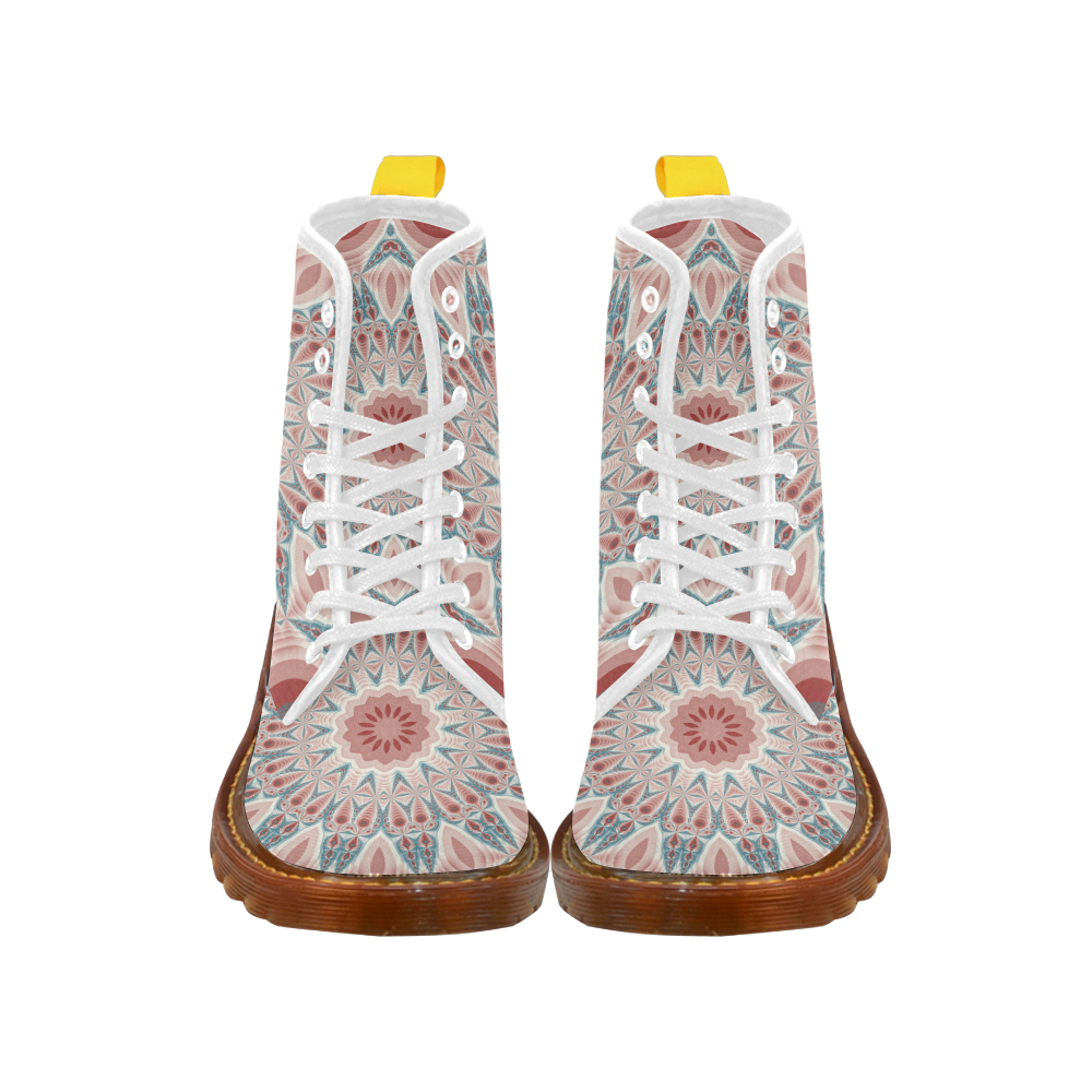 Modern Kaleidoscope Mandala Fractal Art Graphic Martin Boots For Men Model 1203H
