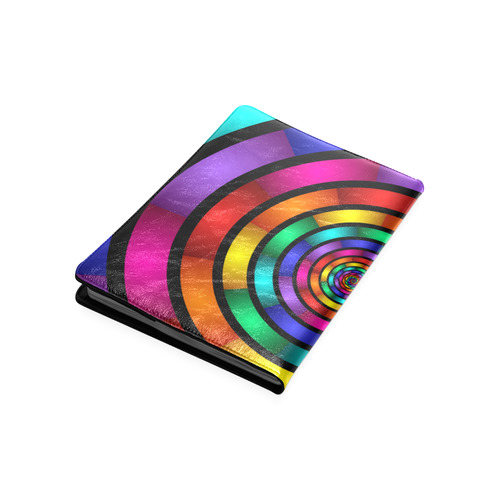 Round Psychedelic Colorful Modern Fractal Graphic Custom NoteBook B5