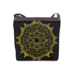 Gold Floral Mandala Crossbody Bags (Model 1613)