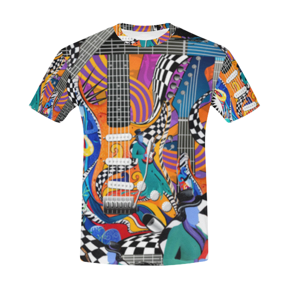 HOT Music T Shirt Guitar Musician by Juleez All Over Print T-Shirt for Men (USA Size) (Model T40)