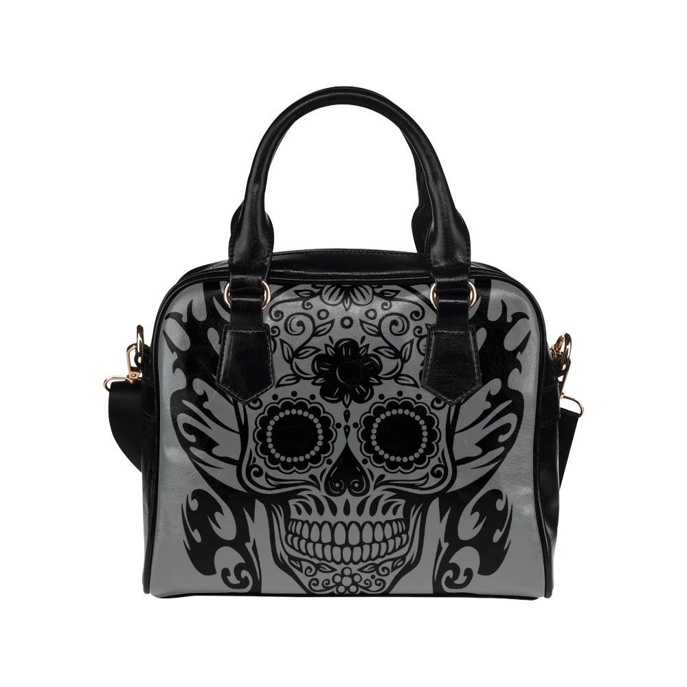 SKULL FLOWER TRIBALS Shoulder Handbag (Model 1634)