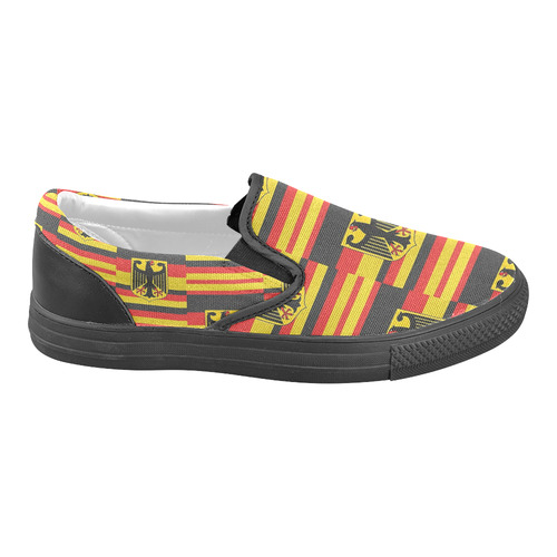 Federal Republic of Germany (tiled) Men's Unusual Slip-on Canvas Shoes (Model 019)