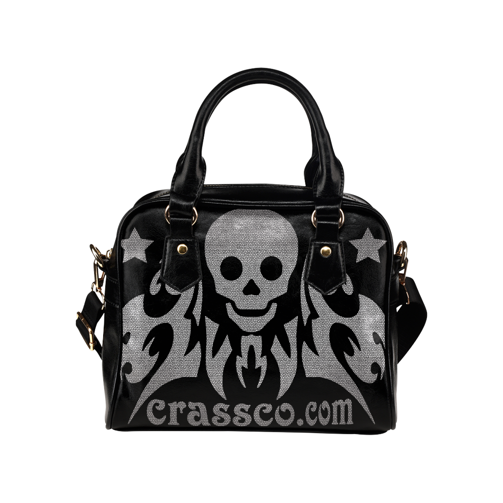 TRIBAL SKULL CRASSCO DESIGN Shoulder Handbag (Model 1634)