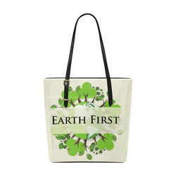 Earth First Green Environmental Trees Nature Euramerican Tote Bag/Small (Model 1655)
