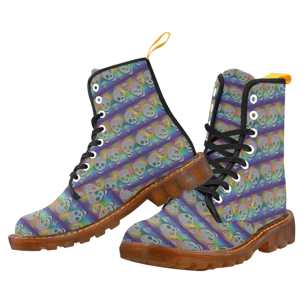 SKULLS MULTICOLR Martin Boots For Women Model 1203H