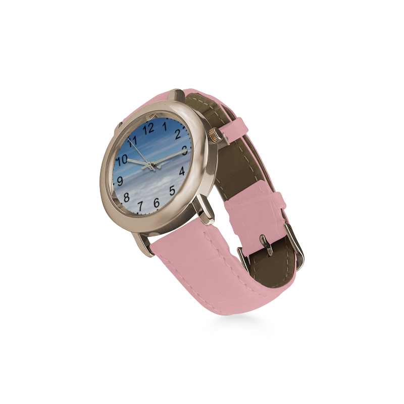 Cloud 9 Women's Rose Gold Leather Strap Watch(Model 201)