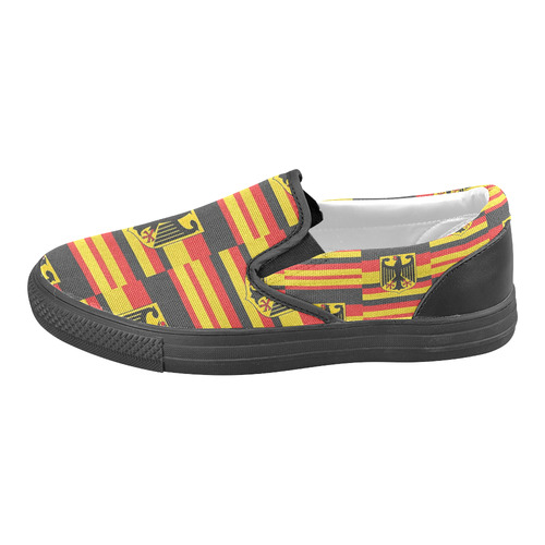 Federal Republic of Germany (tiled) Men's Unusual Slip-on Canvas Shoes (Model 019)